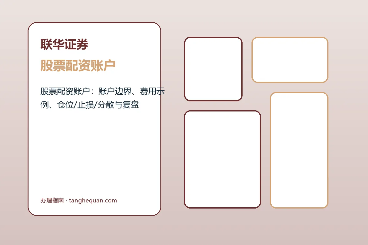 联华证券费用、账户与退出规则图解